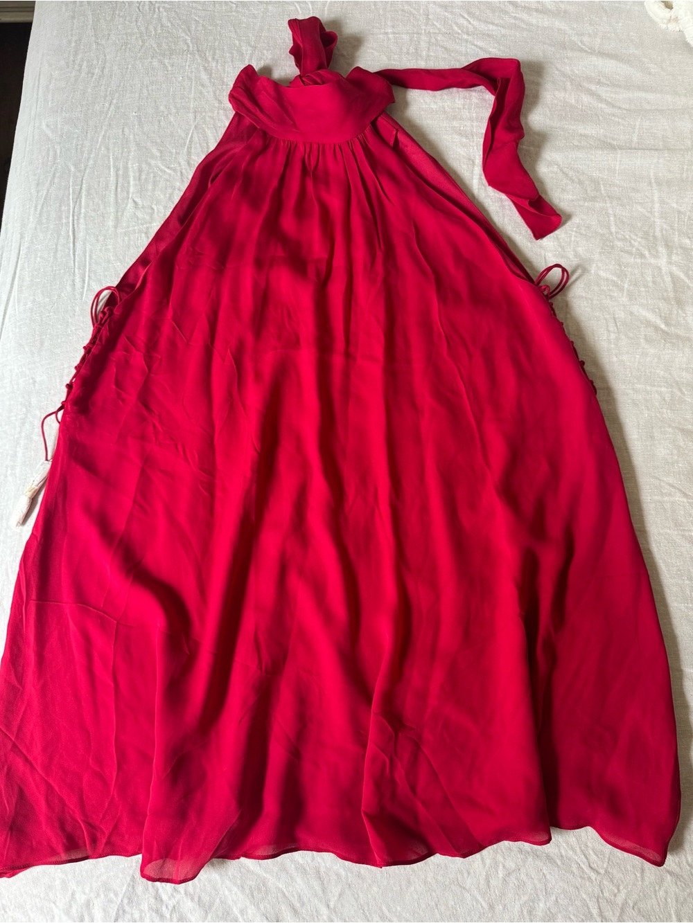 Haute Hippie Vibrant Hot Pink Halter Dress